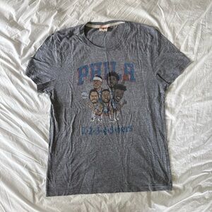 Philadelphia 76ers (Sixers) 1-2-3-4-5-6ers Heather Gray T-Shirt